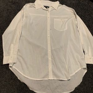 White button down blouse